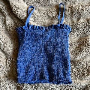 Blue crop top